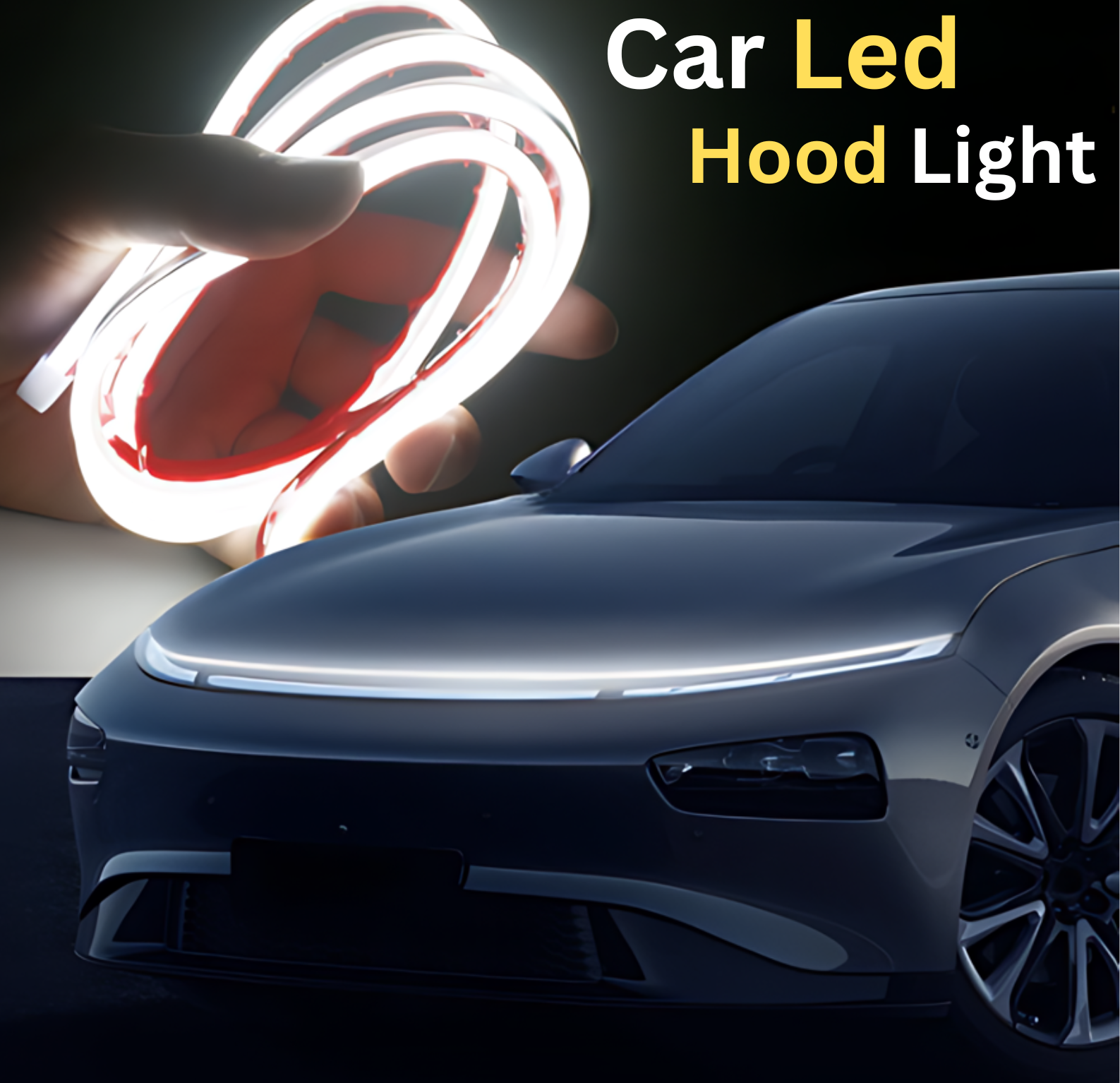 Car Led Hood Daytime Running Waterproof Flexible Light – (random Color)(180 Cm)